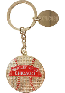 Chicago Wrigley Field Keychain - Gold