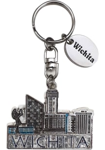 Wichita Glitter Keychain - Silver