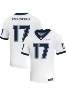 Shamar Riser Pressley  Nike UConn Huskies White NIL Name And Number Football Jersey