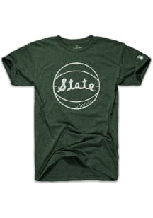 The Mitten State Michigan State Spartans Green Basketball State Short Sleeve Fashion T Shirt