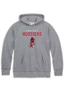 Rally Indiana Hoosiers Mens Grey Triblend Flat Mascot Fashion Hood