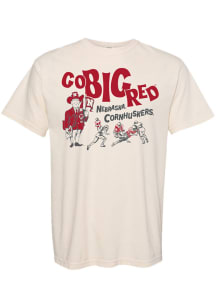 Summit Sportswear Nebraska Cornhuskers Ivory Go Big Red Football Short Sleeve T Shirt