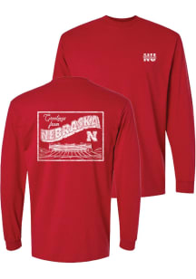 Summit Sportswear Nebraska Cornhuskers Red Greetings From Long Sleeve T Shirt