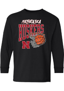 Summit Sportswear Nebraska Cornhuskers Youth Black Team Graphic Long Sleeve T-Shirt