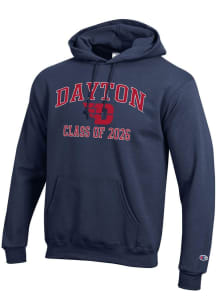 Champion Dayton Flyers Mens Navy Blue Font Class of 2026 Powerblend Long Sleeve Hoodie