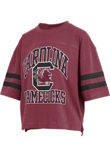 Pressbox South Carolina Gamecocks Womens Garnet Wayne Tyler Short Sleeve T-Shirt