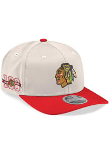 New Era Chicago Blackhawks Centennial 9SEVENTY Stretch Snap Adjustable Hat - White