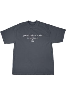 Blue 84 Michigan Navy Blue The Great Lakes State Short Sleeve Fashion T Shirt