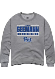 Owen Seemann Pitt Panthers Mens Graphite NIL Stacked Box Player Crew