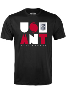 Levelwear USMNT Black Richmond Full On Short Sleeve T Shirt