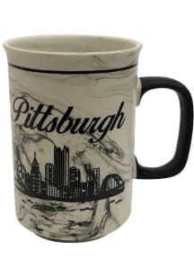 Pittsburgh Marble Skyline 20 oz Ceramic Mug - White