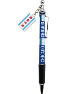 Chicago City Flag Dangle Pen - Blue