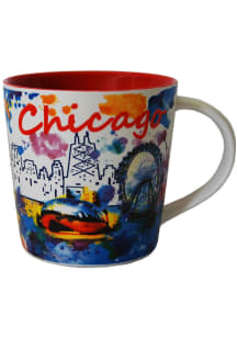 Chicago City 16oz Skyline Ceramic Mug - Red