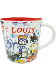 St Louis City Inner Color 16oz Ceramic Mug - Red