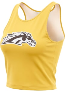 Western Michigan Broncos Womens Gold First Down Tank Top