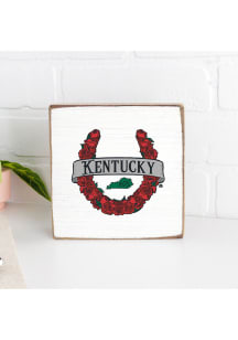 Kentucky 6x6 Rustic Block Sign - White