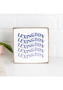 Lexington 6x6 Rustic Block Sign - Blue