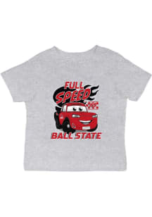 Vive La Fete Ball State Cardinals Infant Full Speed Short Sleeve T-Shirt Grey