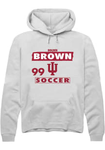 holden brown Indiana Hoosiers Mens White NIL Striped Player Hood