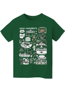 Vive La Fete Ohio Bobcats Youth Green Impressions Short Sleeve T-Shirt