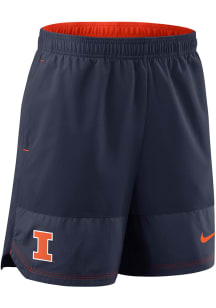 Nike Illinois Fighting Illini Mens Navy Blue Dri-Fit Woven Shorts