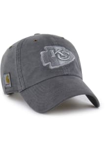 47 Kansas City Chiefs Carhartt Garment Dyed Clean Up Adjustable Hat - Charcoal