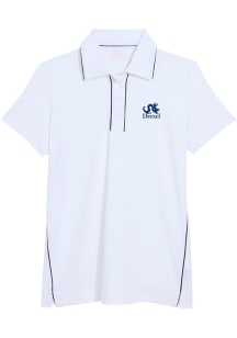 Vineyard Vines Drexel Dragons Womens White Sankaty Short Sleeve Polo Shirt