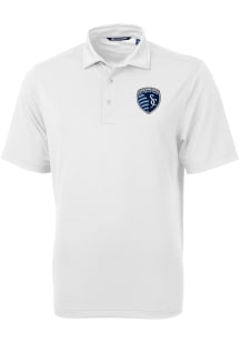 Cutter and Buck Sporting Kansas City White Virtue Eco Pique Big and Tall Polo