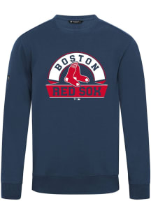 Levelwear Boston Red Sox Mens Navy Blue Zane Banner Arch Long Sleeve Crew Sweatshirt