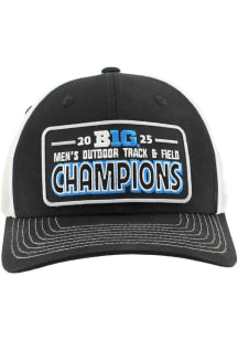 Zephyr Oregon Ducks 2025 Big Ten Mens Outdoor T&F  Champs LR Dakota Trucker Adjustable Hat - Black