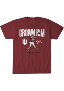 Fernando Mendoza Indiana Hoosiers Crimson Crown Him Short Sleeve Player T Shirt
