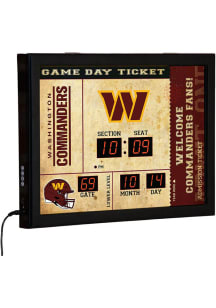 Washington Commanders Scoreboard Wall Clock