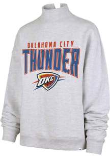 47 Oklahoma City Thunder Womens Grey Heather Mock Arch Crew Sweatshirt