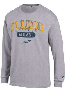 Champion Toledo Rockets Grey Pill Box Alumni Jersey Long Sleeve T Shirt