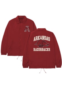 SLAM Arkansas Razorbacks Mens Crimson Coaches Jacket Light Weight Jacket