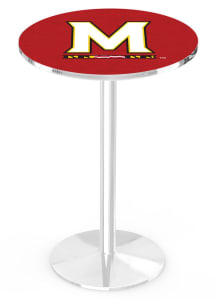 Maryland Terrapins Chrome Round Base Pub Table