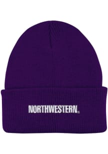 LogoFit Northwestern Wildcats North Pole Baby Knit Hat - Purple