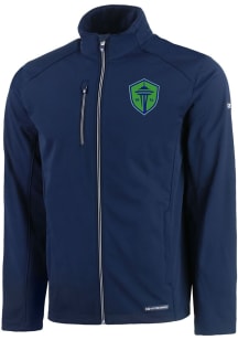 Cutter and Buck Seattle Sounders FC Mens Navy Blue Evoke Light Weight Jacket