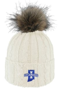 LogoFit Indiana State Sycamores White Alps Pom Womens Knit Hat