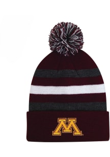LogoFit Minnesota Golden Gophers Burgundy Jr Haltime Pom Youth Knit Hat