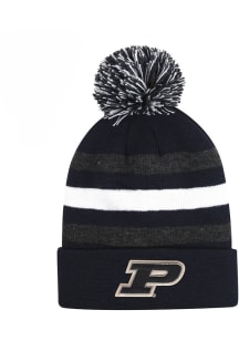 LogoFit Purdue Boilermakers Black Jr Haltime Pom Youth Knit Hat