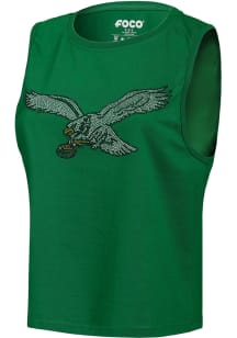 Forever Collectibles Philadelphia Eagles Womens Kelly Green Rhinestone Tank Top