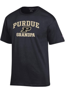 Champion Purdue Boilermakers Black Grandpa Jersey Short Sleeve T Shirt