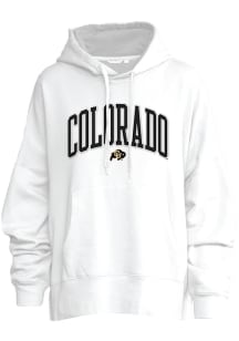 Colorado Buffaloes Womens White Moonbeam Hooded Sweatshirt
