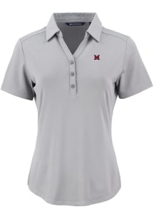 Cutter and Buck Miami RedHawks Womens Ash Forge Eco Polo Short Sleeve Polo Shirt