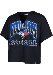 47 Toronto Blue Jays Womens Navy Blue Win Big Short Sleeve T-Shirt