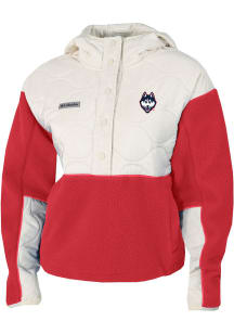 Columbia UConn Huskies Womens Red Cloud Point Fleece Light Weight Jacket