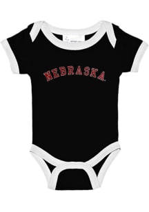 Nebraska Cornhuskers Baby Red Ringer Short Sleeve One Piece