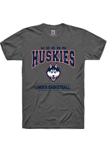 Summit Sportswear UConn Huskies Grey Men's Basketball Short Sleeve T Shirt