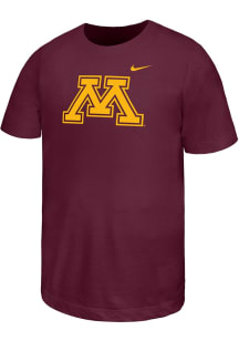 Nike Minnesota Golden Gophers Youth Maroon Primary Logo Short Sleeve T-Shirt